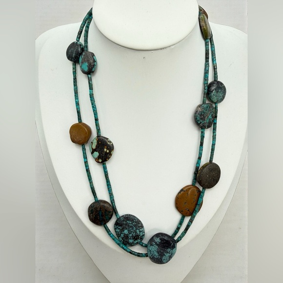 Jay King Jewelry - Jay King Mine Finds Turquoise Jasper Double Strand Necklace 18–20” 50.6g